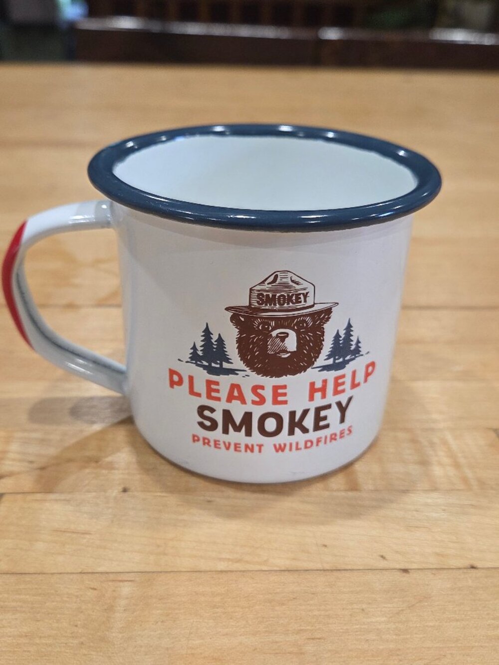 The Landmark Project Smokey Bear Enamel Camp Mug 13 oz US Forest Service